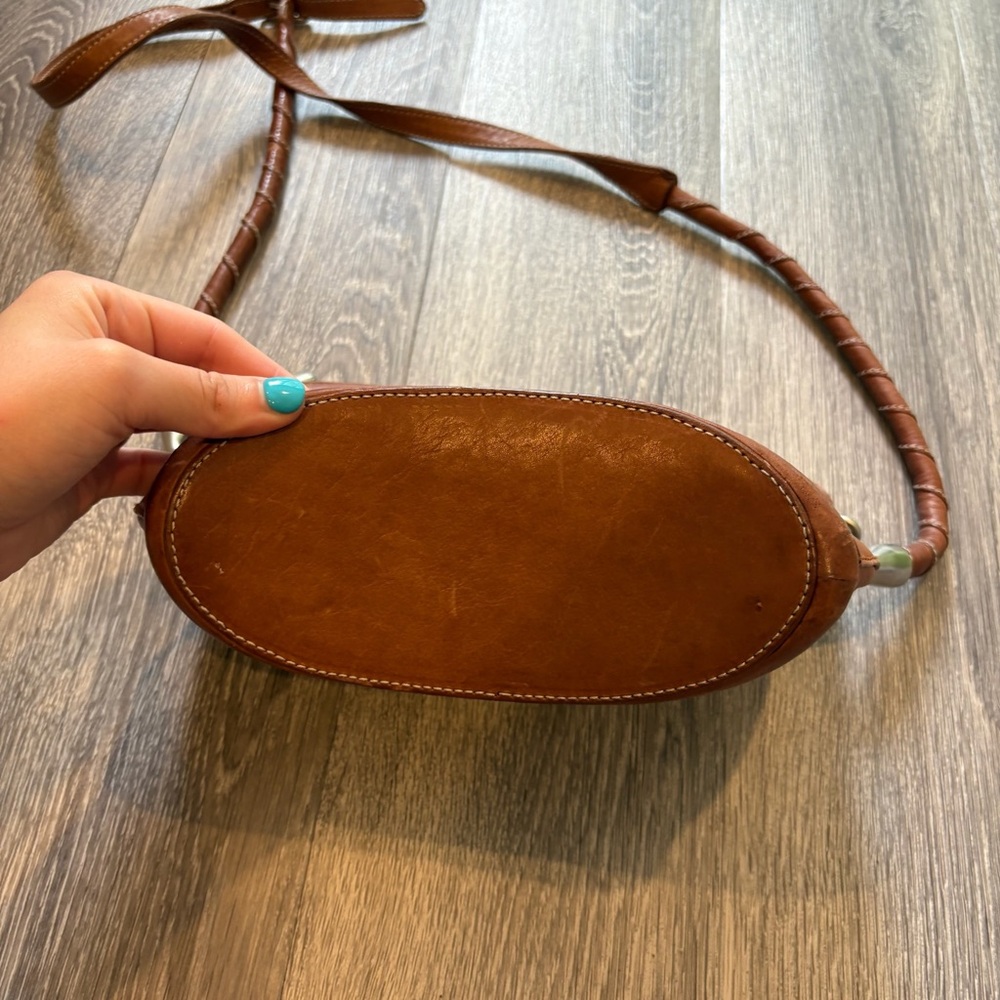 Denver Buffalo Company Brown Leather Crossbody Bag Purse - Picture 3 of 7
